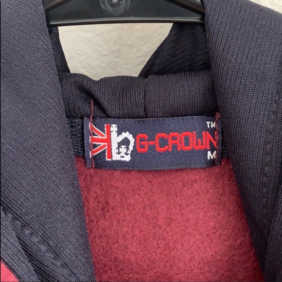 Maroon London hoodie. - Picture 3 of 3